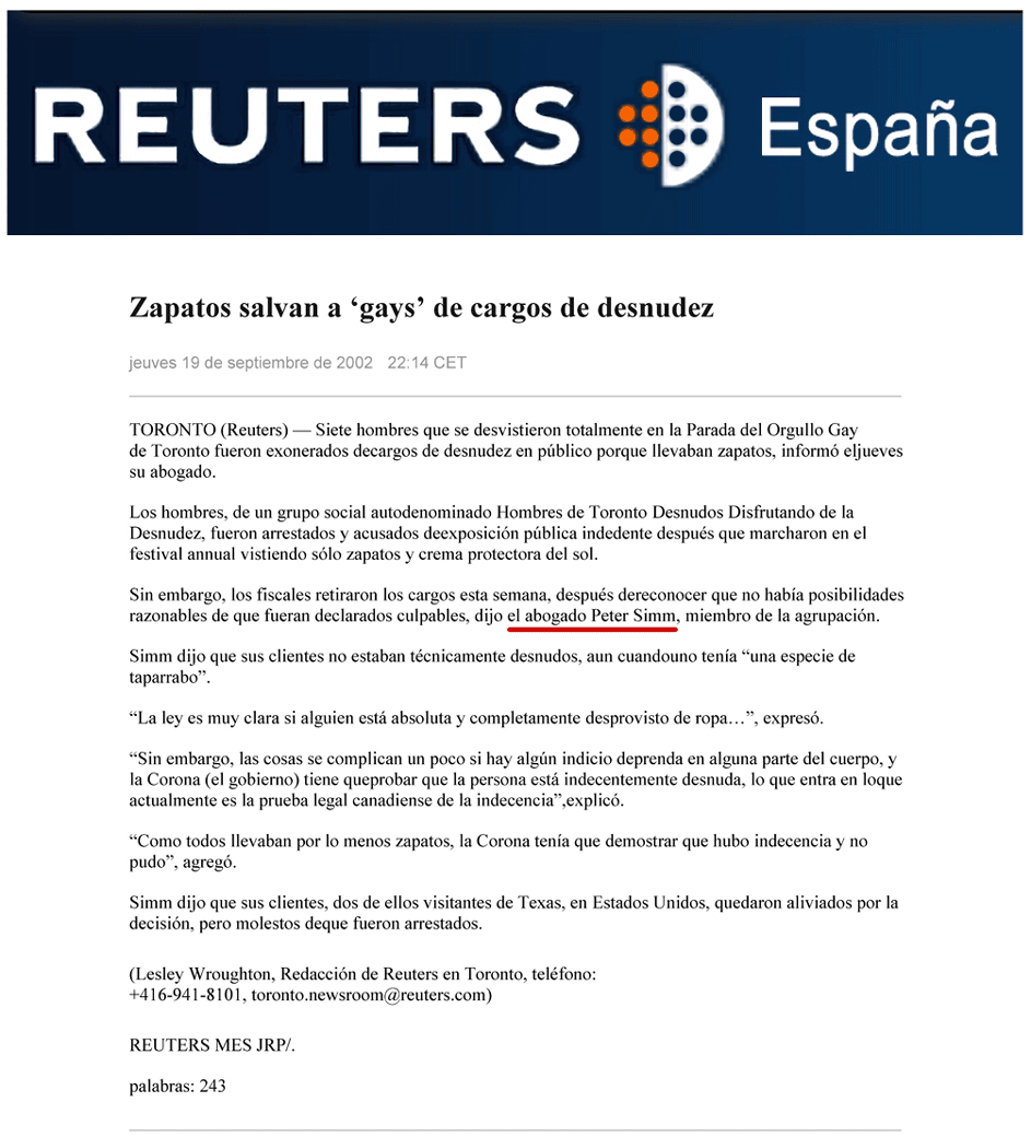 Reuters España 2002-09-19 - Charges gone